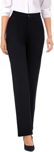 viehunt Womens Straight Leg Stretchy Dress Work Pants Business Office Casual Slacks with Pockets in Kuwait