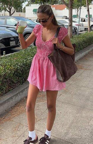 Womens Summer Gingham Rompers V Neck Puff Sleeve Smocked Wide Leg Plaid Shorts Dressy Jumpsuits in Saudi Arabia