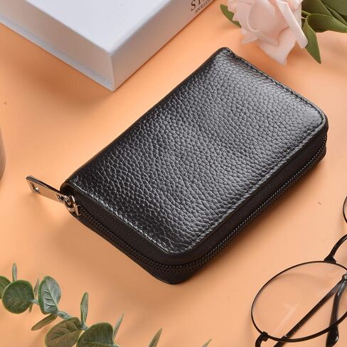 Easyoulife Leature Leather Card Card Szipper Wallet مع 26 فتحات بطاقة in Kuwait