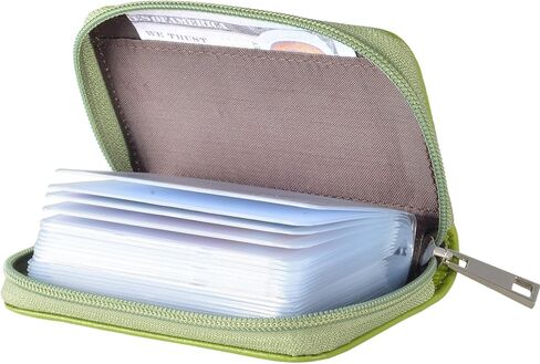 Easyoulife Leature Leather Card Card Szipper Wallet مع 26 فتحات بطاقة in Kuwait