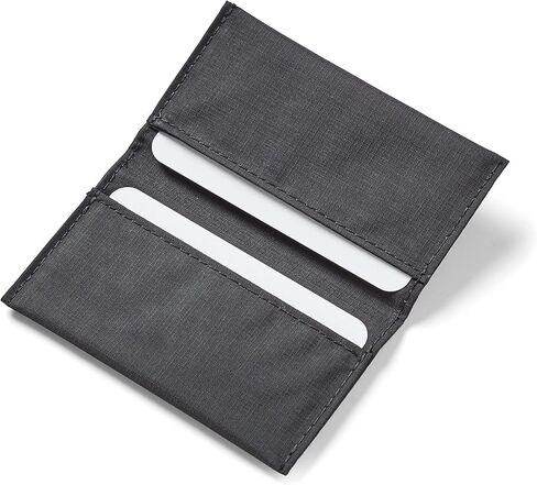 حامل بطاقة Allett ، Jet Black | نايلون ، bifold ، يحمل بطاقات عمل 2-12 ، رقيقة ، الحد الأدنى ، الجيب الأمامي | للرجال والنساء in Kuwait