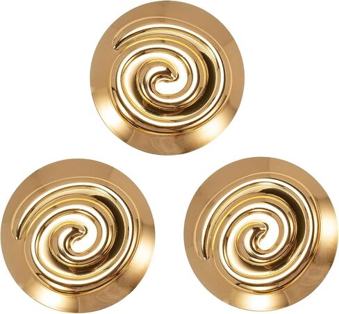 3PCS Greek Goddess Costume Brooch Women Golden Spiral Pins Halloween Dress up Accessories Princess Party Supplies in Saudi Arabia