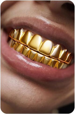 مجموعة شوائح Ubgicig Grillz ، شوايات الأسنان لأسنانك ، رجال الأسنان ، مصاصي الدماء المزيف في عيد الهالوين كبسولات المجوهرات in Kuwait