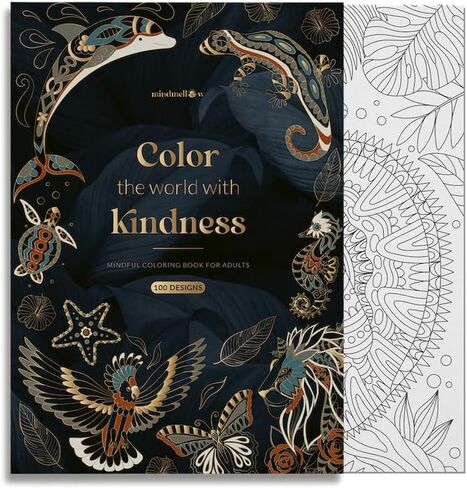كتاب تلوين Mindmellow "أفكاري" للبالغين والمراهقين - كتاب تلوين لاسترخاء البالغين - اليقظة والسلام من خلال كتاب التلوين - تخفيف التوتر in Kuwait