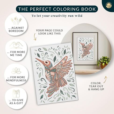 كتاب تلوين Mindmellow "أفكاري" للبالغين والمراهقين - كتاب تلوين لاسترخاء البالغين - اليقظة والسلام من خلال كتاب التلوين - تخفيف التوتر in Kuwait