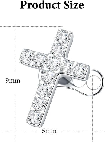 Xpircn Titanium 14G Micro Dermal Anchor Tops Crystal Top Dermal Piercings Surface Skin Piercing Body Jewelry in Saudi Arabia