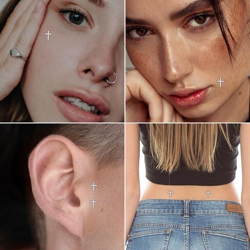 Xpircn Titanium 14G Micro Dermal Anchor Tops Crystal Top Dermal Piercings Surface Skin Piercing Body Jewelry in Saudi Arabia