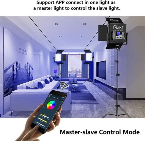 GVM 1500D RGB LED Video Light with Softbox, 75W Video Lighting Kit with Bluetooth Control, 3 Packs Led Panel Light for Photography, YouTube Studio, Broadcasting, 18 Kinds Lighting Scene in Saudi Arabia
