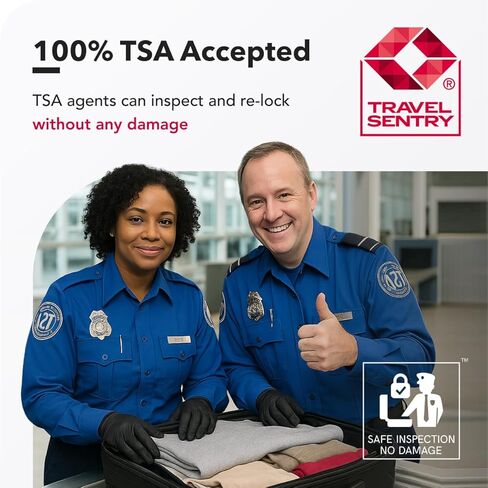 TSA Approved Luggage Locks | Inspection Indicator, 4-Digit Combination, Durable Zinc Alloy | for Suitcases, Backpacks, Travel Bags | Black, 2-Pack in Kuwait