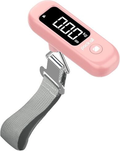 pack all 110 Lbs Luggage Scale, Digital Handheld Baggage Scale, Travel Suitcase Weight Scale with LCD Display, Battery Included, Black in Saudi Arabia