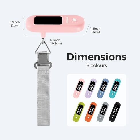 pack all 110 Lbs Luggage Scale, Digital Handheld Baggage Scale, Travel Suitcase Weight Scale with LCD Display, Battery Included, Black in Saudi Arabia