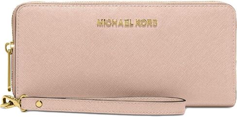 Michael Kors Jet Set Travel Continental ، Hardware Gold-LOTE/MK Signature Twill/Brown/Black in Saudi Arabia