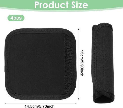 2 Pack Luggage Handles Wrap for Suitcases, Soft Travel Bag Handles Cover, Comfort Soft Luggage Handle Wraps for Suitcase, Padded Handle Grip, Suitcase Tags Identifiers for Travel Accessories in Saudi Arabia