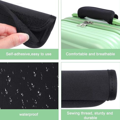 2 Pack Luggage Handles Wrap for Suitcases, Soft Travel Bag Handles Cover, Comfort Soft Luggage Handle Wraps for Suitcase, Padded Handle Grip, Suitcase Tags Identifiers for Travel Accessories in Saudi Arabia