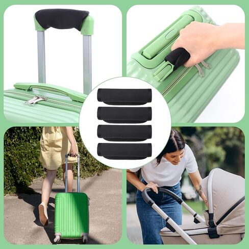 2 Pack Luggage Handles Wrap for Suitcases, Soft Travel Bag Handles Cover, Comfort Soft Luggage Handle Wraps for Suitcase, Padded Handle Grip, Suitcase Tags Identifiers for Travel Accessories in Saudi Arabia