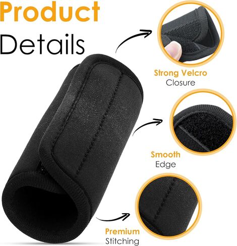 Luggage or Handbag Handle Wrap Set of 2 (Black) – Comfortable & Durable Luggage Handle Wraps for Suitcases & Bag in Saudi Arabia