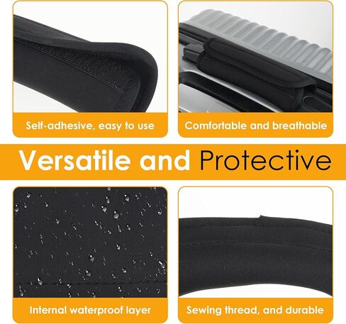 Luggage or Handbag Handle Wrap Set of 2 (Black) – Comfortable & Durable Luggage Handle Wraps for Suitcases & Bag in Saudi Arabia