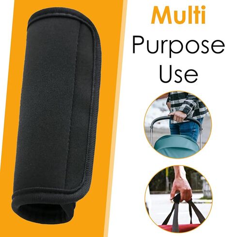 Luggage or Handbag Handle Wrap Set of 2 (Black) – Comfortable & Durable Luggage Handle Wraps for Suitcases & Bag in Saudi Arabia