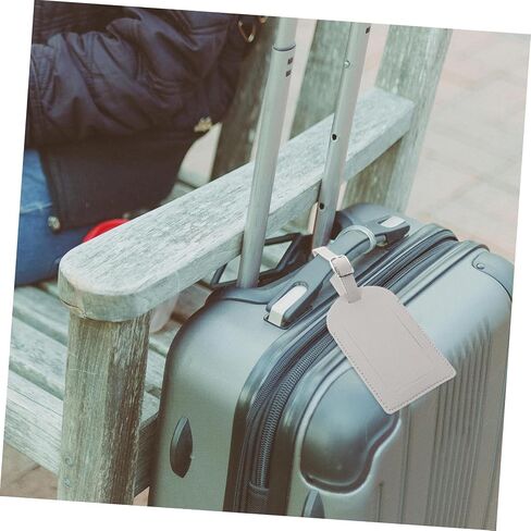 PartyKindom 2pcs PU Leather Passport Holder with Luggage Tag Stylish Travel Wallet and Name Tag Set for Easy Identification Suitable for Suitcases and Travel Bags in Saudi Arabia