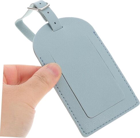 PartyKindom 2pcs PU Leather Passport Holder with Luggage Tag Stylish Travel Wallet and Name Tag Set for Easy Identification Suitable for Suitcases and Travel Bags in Saudi Arabia