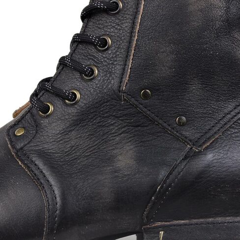 Osstone Vintage Brown Moto Boots for Men Fashion Lace-Up Leather Retro Chukka Boots Nasual OS-6015-6-Vintage-US-R in Saudi Arabia