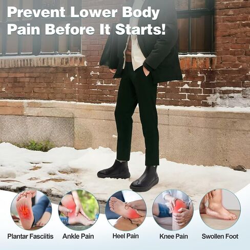 Men's Orthopedic Diabetic Winter Boots: Wide Toe Box Comfortable Arch Support Plantar Fasciitis Leather Dress Oxfords Shoes, Casual Warm Walking Snow Ankle Mid Boots for Foot and Heel Pain Relief in Saudi Arabia