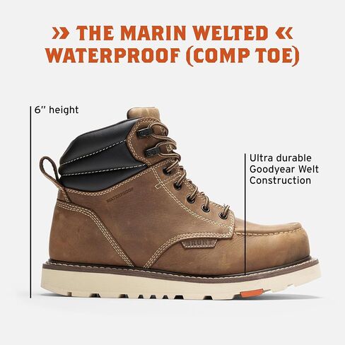 Brunt Men's the Marin 6 "Wallet Comp Toe Boot Industrial Boot in Kuwait