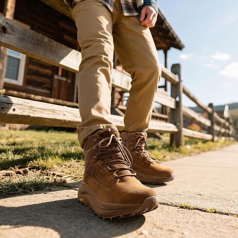 Nortiv 8 Men's Wide Toe Box Work Military Tactical Boots Barefor in Saudi Arabia