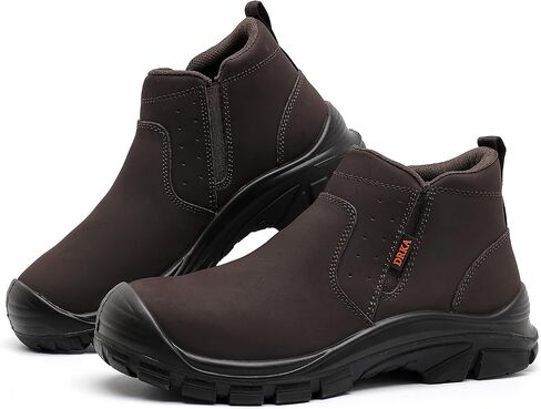DRKA Men's Steel Toe Chelsea Boots - EH Waterproof Work Shoes for Construction, Industrial, Slip Resistant in Saudi Arabia