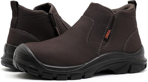 DRKA Men's Steel Toe Chelsea Boots - EH Waterproof Work Shoes for Construction, Industrial, Slip Resistant in Saudi Arabia