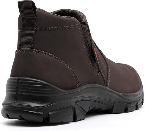 DRKA Men's Steel Toe Chelsea Boots - EH Waterproof Work Shoes for Construction, Industrial, Slip Resistant in Saudi Arabia