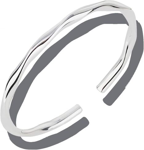 سوار S925 STERLING SILVER ، تصميم الكفة المفتوحة ، مجوهرات الهدايا للرجال لرجل in Kuwait