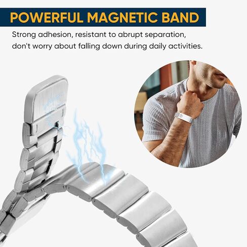 Medical Alert Bracelets Unisex Adult-Detachable Mḁgnⱸtic Strap Chunky Identification Bracelet Comfy Fit Stainless Steel Emergency ID Bar Tag 2025 Trendy Jewelry Gifts For Diabetic in Saudi Arabia