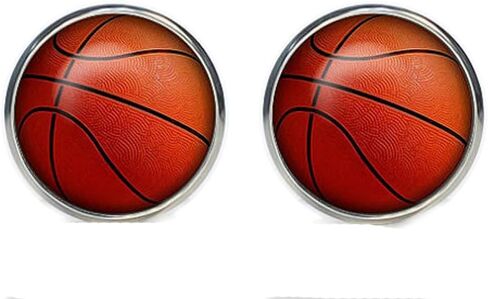 Fashion Jewelry ~Small Art Print Basketball Cufflinks in Saudi Arabia