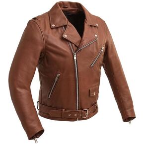 C208 Mens Whiskey, Ox Blood or Black Leather Classic Motorcycle Jacket in Saudi Arabia