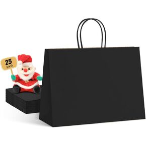 METRONIC Paper Gift Bags 10x5x13'' 100Pcs Brown Paper Bags with Handles Bulk, Kraft Paper Bags for Small Business, Birthday Wedding Party Favor Bags, Christmas Gift bags, Retail shopping Bags in Kuwait