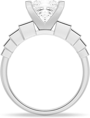 MSBLUE Moissanite Engagement Ring for Women, Staircase Princess Cut, Wedding Promise Ring in Saudi Arabia