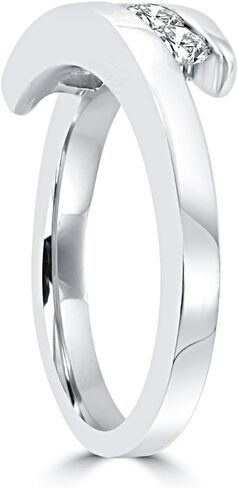 0.55 CT سيدات Round Round Diamond Band في البلاتين in Saudi Arabia