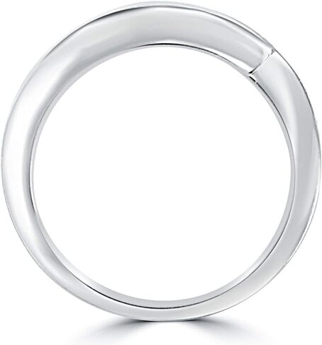 0.55 CT سيدات Round Round Diamond Band في البلاتين in Saudi Arabia