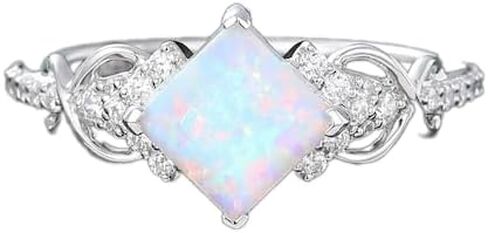 الأميرة قطع الخطوبة خاتم الخطوبة الأبيض الذهب moissanite خاتم لذيذ دايموند الزفاف حلقة الوعد in Saudi Arabia