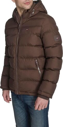 Tommy Hilfiger Men's Hooded Puffer Jacket (Standard and Big & Tall) in Saudi Arabia