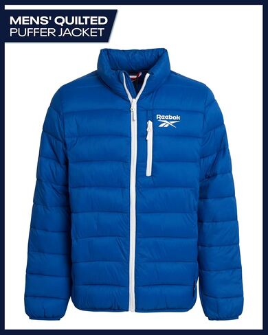 Reebok Mens Winter Jacket - Windproof Water Resistant Quilted Winter Coat - Lightweight Insulated Puffer Jacket for Men in Saudi Arabia