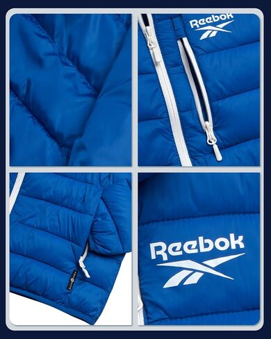 Reebok Mens Winter Jacket - Windproof Water Resistant Quilted Winter Coat - Lightweight Insulated Puffer Jacket for Men in Saudi Arabia