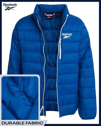 Reebok Mens Winter Jacket - Windproof Water Resistant Quilted Winter Coat - Lightweight Insulated Puffer Jacket for Men in Saudi Arabia