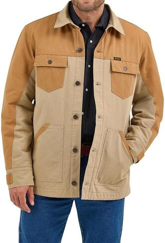 Wrangler Men's Chipmunk Mixed Canvas Chore Coat in Saudi Arabia