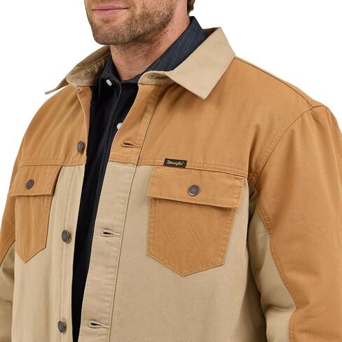 Wrangler Men's Chipmunk Mixed Canvas Chore Coat in Saudi Arabia
