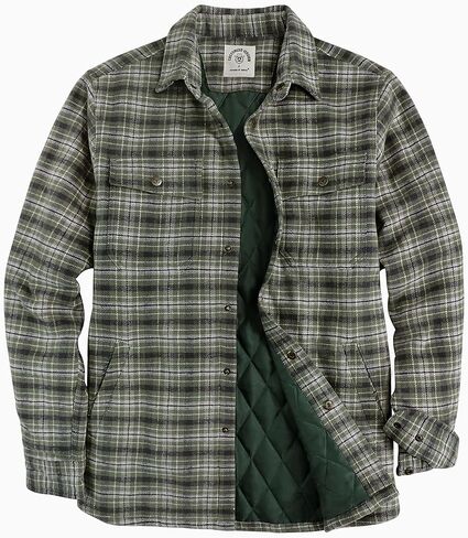 Dubinik® Mens Shacket سترة خفيفة الوزن دافئ دافئ القمصان الفانيلة القميص للرجال طويلة الأكمام المفاجئة منقوشة in Kuwait