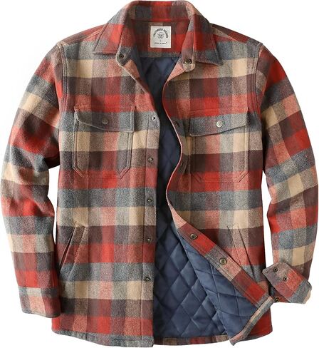 Dubinik® Mens Shacket سترة خفيفة الوزن دافئ دافئ القمصان الفانيلة القميص للرجال طويلة الأكمام المفاجئة منقوشة in Kuwait
