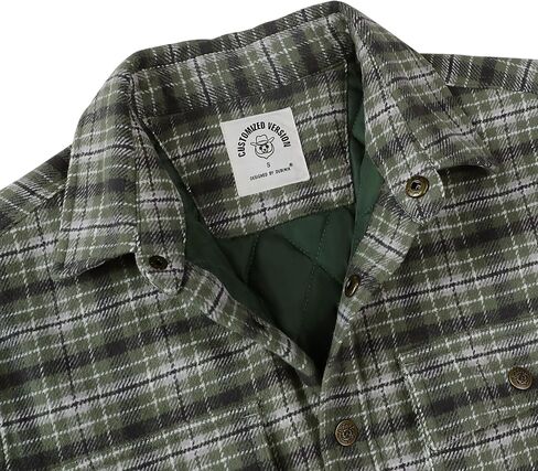 Dubinik® Mens Shacket سترة خفيفة الوزن دافئ دافئ القمصان الفانيلة القميص للرجال طويلة الأكمام المفاجئة منقوشة in Kuwait
