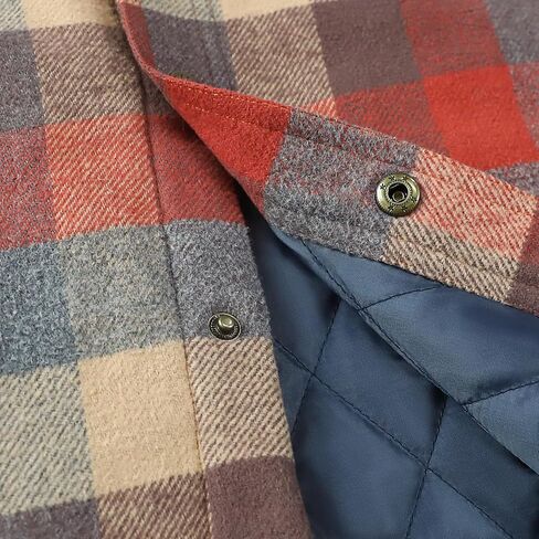 Dubinik® Mens Shacket سترة خفيفة الوزن دافئ دافئ القمصان الفانيلة القميص للرجال طويلة الأكمام المفاجئة منقوشة in Kuwait